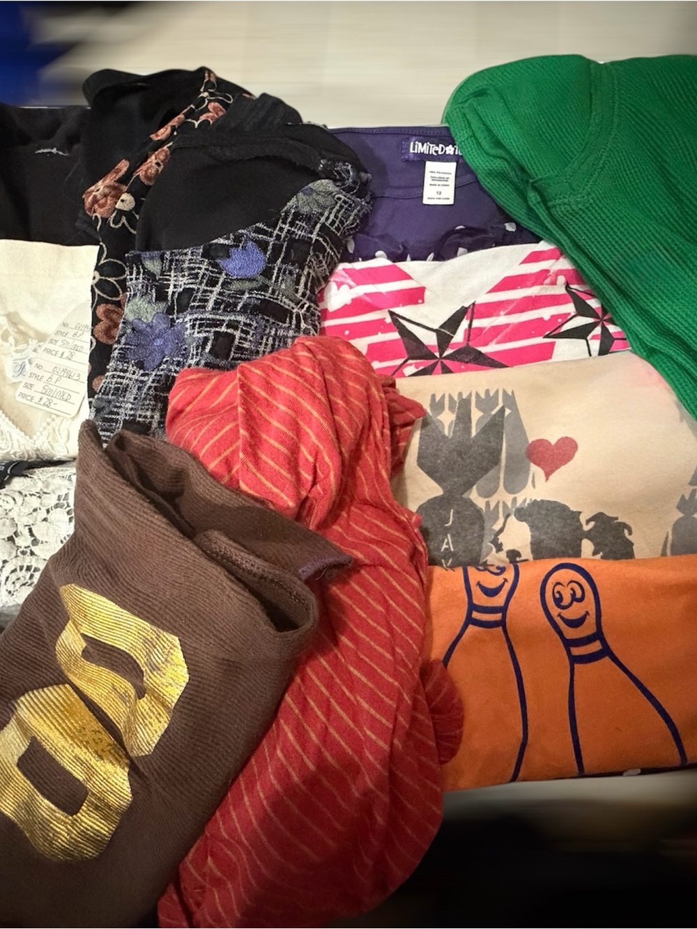Mixed Women's Tops & Tees - Green, Orange, Pink, Brown, Red